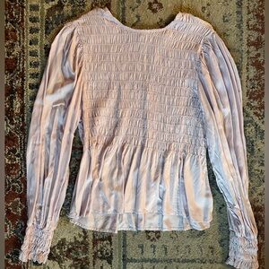 A New Day Lavendar Peplum Long Sleeve Top EUC Size XL